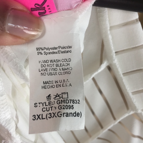 NWT Sheer Stripe Trumpet Dress w/ Bell Sleeves 3XL - Picture 11 of 16